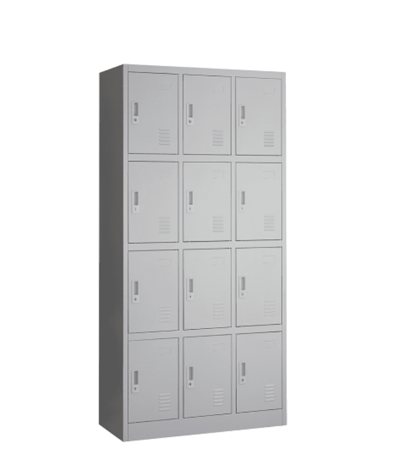 Locker with 12 doors