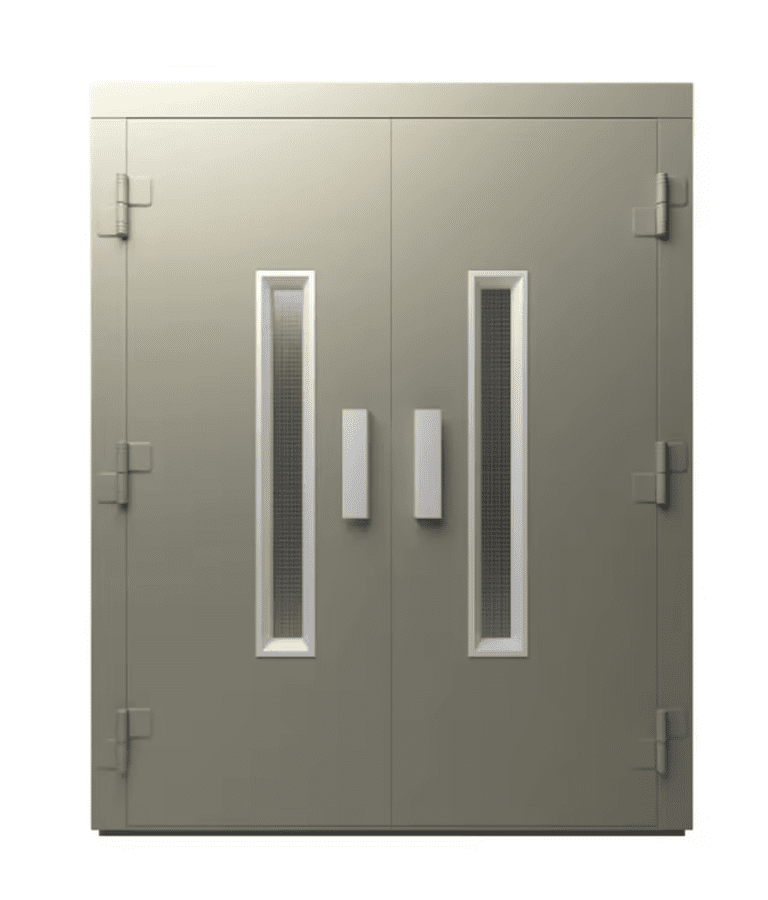 Fire rated door, double door ( push bar lock)