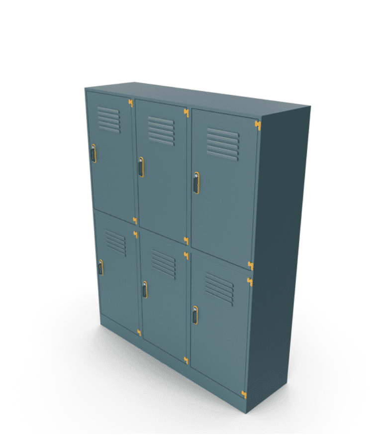 6 lockers office filing cabinet