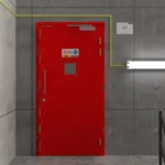 Fire-rated metal door